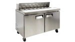 60" Two Door Pizza Prep Table with 16 Pans