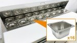 60" Two Door Pizza Prep Table with 16 Pans