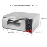 Countertop Electric Pizza Oven with Timer and Stone