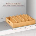 Umilife Bamboo Kitchen Cabinet Organizer for Lids