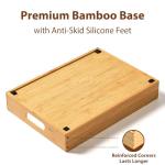 Umilife Bamboo Kitchen Cabinet Organizer for Lids