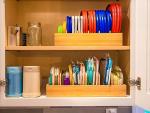 Umilife Bamboo Kitchen Cabinet Organizer for Lids