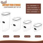 24-Piece Airtight Food Storage Set with Labels