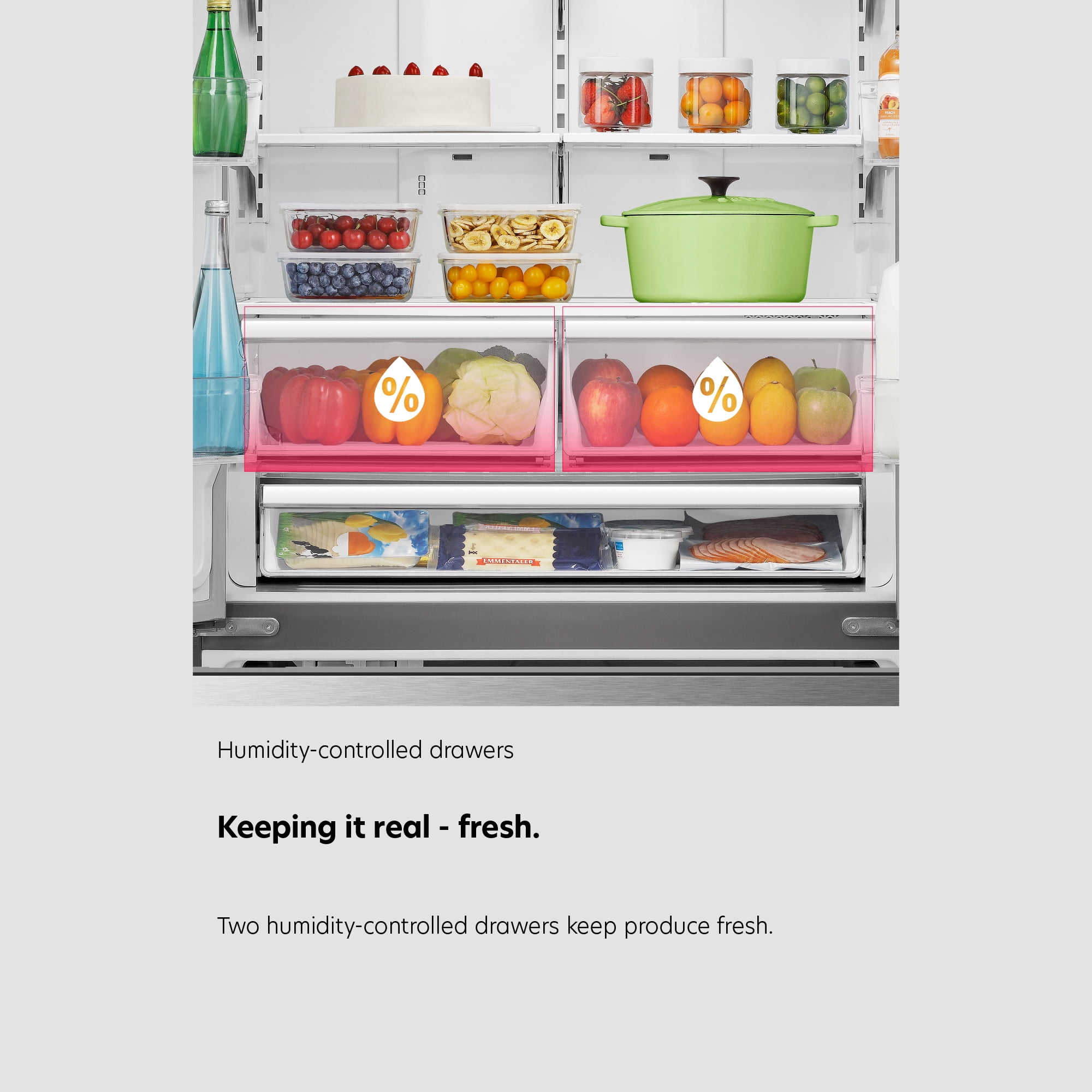 Mora 21 Cu ft Silver French Door Refrigerator