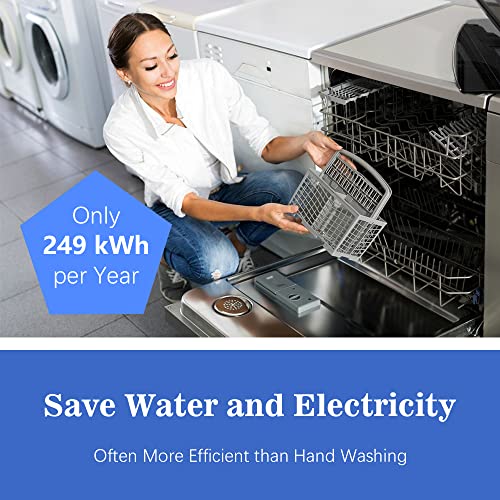 Kalamera 24-Inch Built-In Dishwasher with 6 Wash Cycles