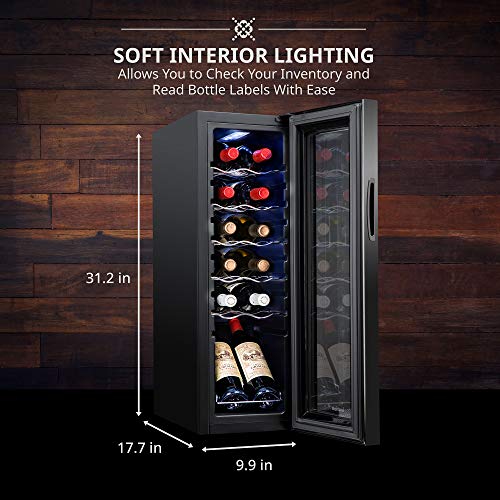 Ivation 12-Bottle Wine Cooler with Digital Control