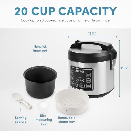 Aroma® 20-Cup Programmable Rice & Grain Cooker and Multi-Cooker