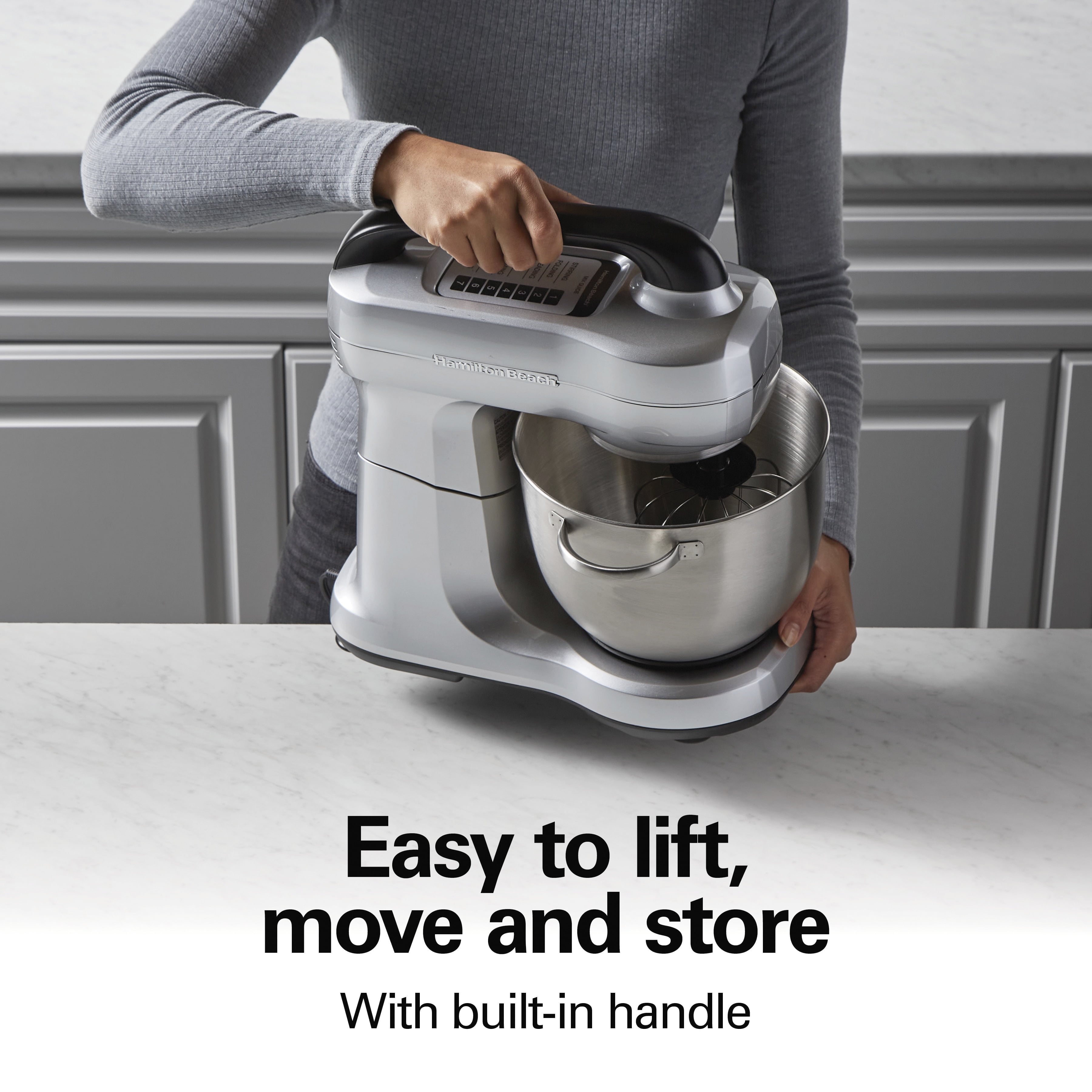 Hamilton Beach 7 Speed Stand Mixer, Silver (63392)