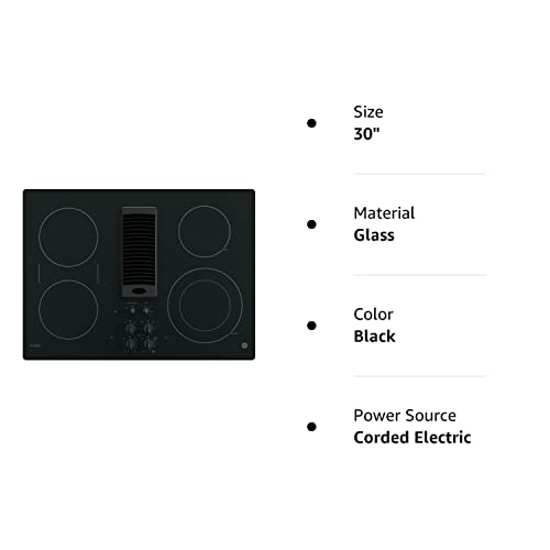 GE Profile Series Electric Cooktop, 30", Black