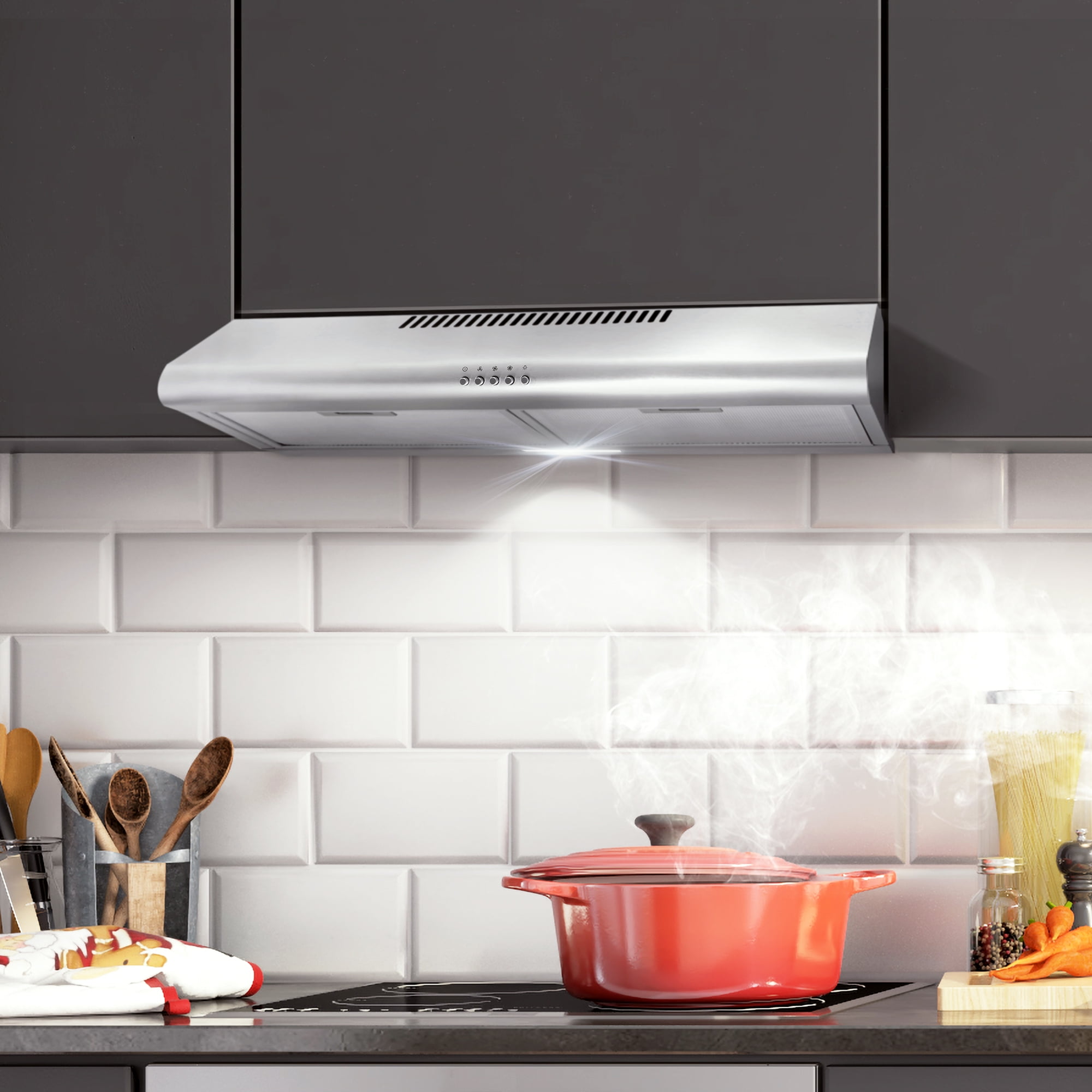 COSMO Slim Range Hood with LED Lights
