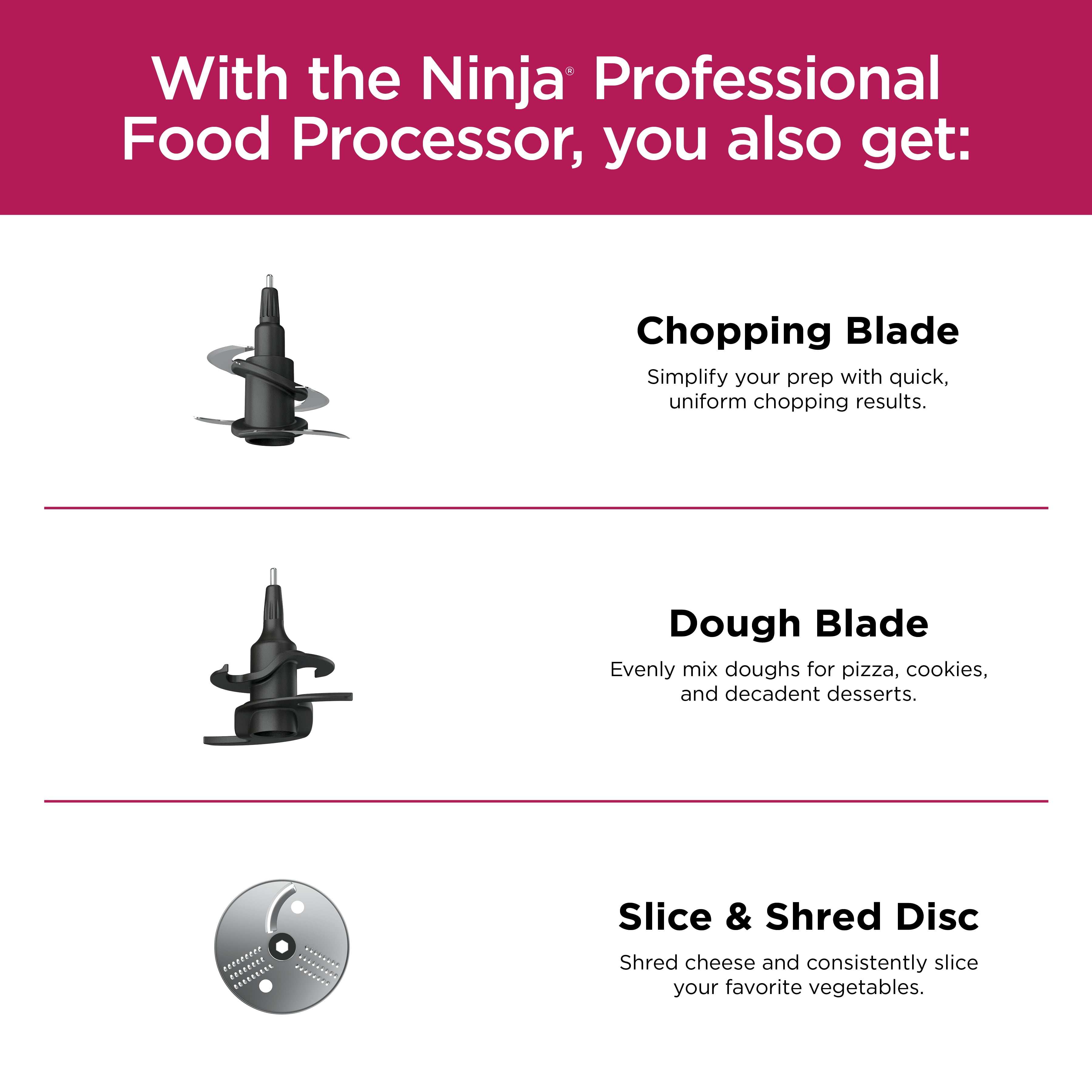 Ninja Pro Food Processor, 850W, 9-Cup, Auto-iQ