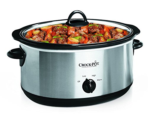 7-Qt Stainless Steel Oval Slow Cooker