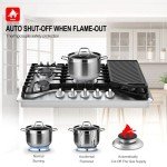5-Burner Gas Cooktop with Reversible Grill/Griddle