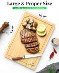 Kitsure Bamboo Cutting Board with Juice Groove