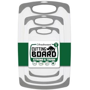 Freshware 3-Pack Cutting Boards with Juice Grooves