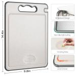 Stainless Steel & Wheat Straw Double Sided Cutting Board