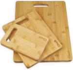 Cheft 3-Piece Bamboo Cutting Board Set