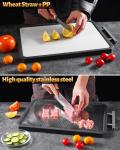 Double-Sided Titanium Cutting Board for Kitchen Camping