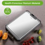 Double-Sided Titanium Cutting Board for Kitchen Camping