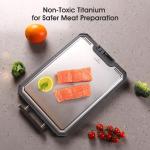 Double-Sided Titanium Cutting Board for Kitchen Camping