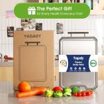 Double-Sided Titanium Cutting Board for Kitchen Camping