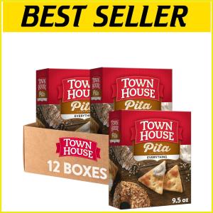 Oven-Baked Everything Pita Crackers, 12 Boxes