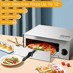 Stainless Steel Electric Pizza Oven with Auto Shut-off