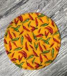 10" Round Chili Pepper Tortilla Pita Warmer