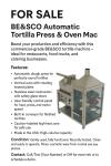 BE&SCO BETA 900 Tortilla and Pita Press Combo