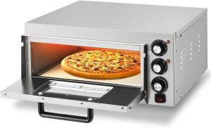 Countertop Electric Pizza Oven with Timer & Crumb Tray