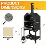 Wood Fired Pizza Oven with Wheels and Cover