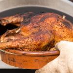 Mobile Outdoor Wood-Burning Pizza Oven with Copper Hood