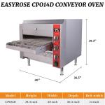 Easyrose Countertop Conveyor Pizza Oven Toaster