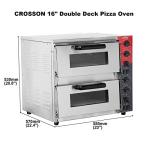 Commercial Double Deck 16" Electric Pizza Oven