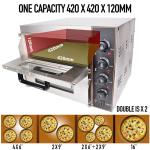 3000W Double Deck Commercial Pizza Oven