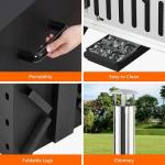 Black Wood Burning Outdoor Pizza Oven with Legs