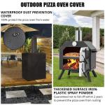 Black Wood Burning Outdoor Pizza Oven with Legs