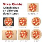 15"x12" Rectangular Pizza Stone with Handles