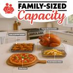 Black Gourmia French Door Air Fryer Oven