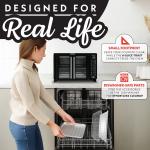 Black Gourmia French Door Air Fryer Oven