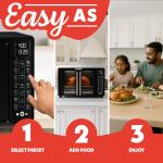 Black Gourmia French Door Air Fryer Oven