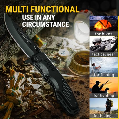 Tactical Spring-Assisted Pocket Knife with Safety Lock