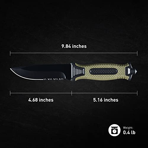 Leopcito 10" Fixed Blade Tactical Survival Knife