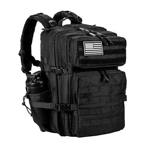 LHI 45L Tactical Military Backpack - Black