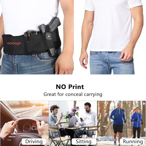 Breathable Belly Band Holster for Pistols and Revolvers