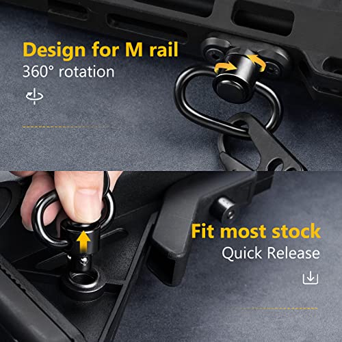Adjustable Two-Point Rifle Sling with Swivel Set