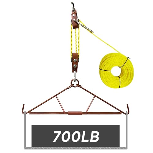 700lb Capacity Game Hoist Gambrel with Dual Pulley