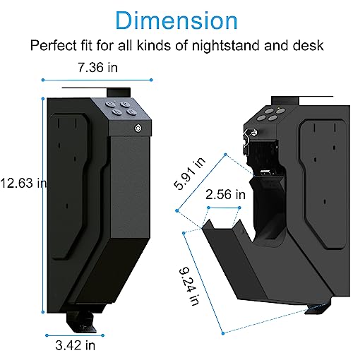 Quick Access Handgun Safe with Keypad and Key