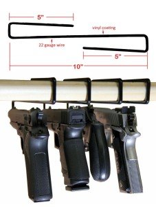 5-Pack Pistol Rack Storage Solutions for Safety