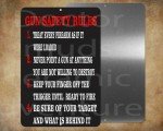 Gun Safety Rules Metal Sign for Ranges